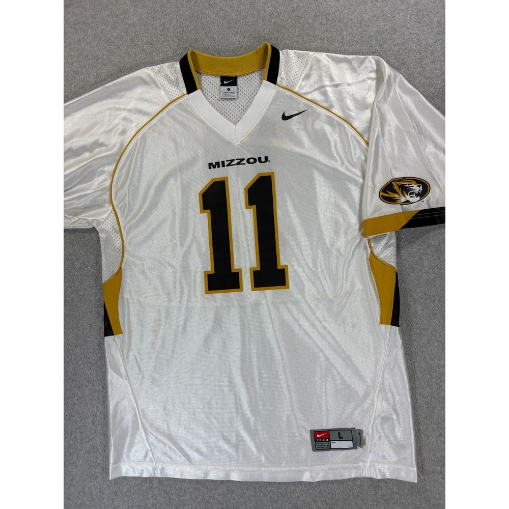 Missouri Tigers Nike Screened Logo Football Jersey (#11) Men's Large - White